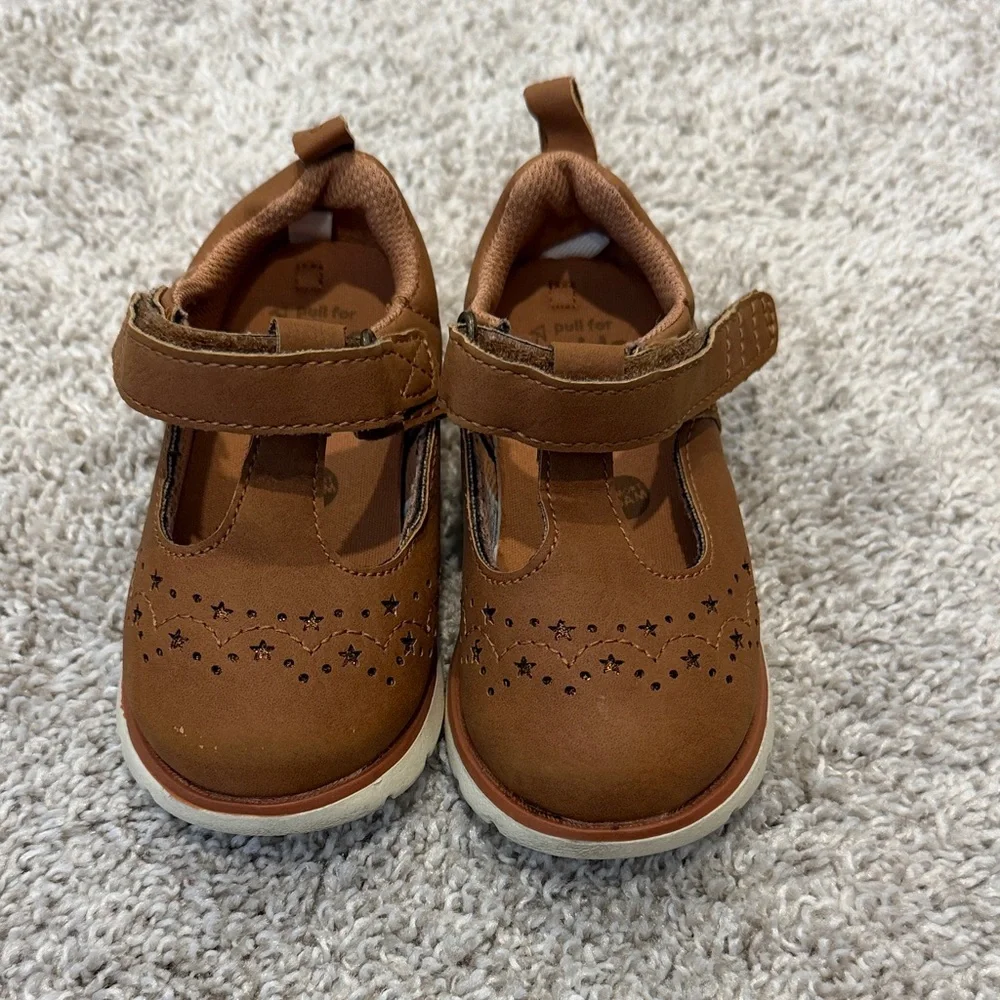 Kids Stride Rite Brown Mary Jane Shoes - Classic T-Strap